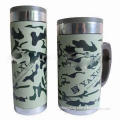 Military Water Bottles, Made of Aluminum and PP Materials, Screw PP Caps, Available in Various Logos